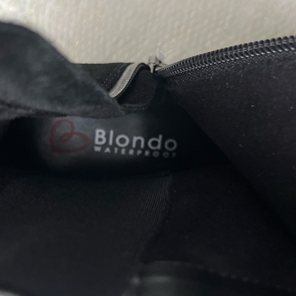 Blondo Scarlette Waterproof Suede Bootie Size 9 Black Preppy Block Heel NWOB - Picture 13 of 16